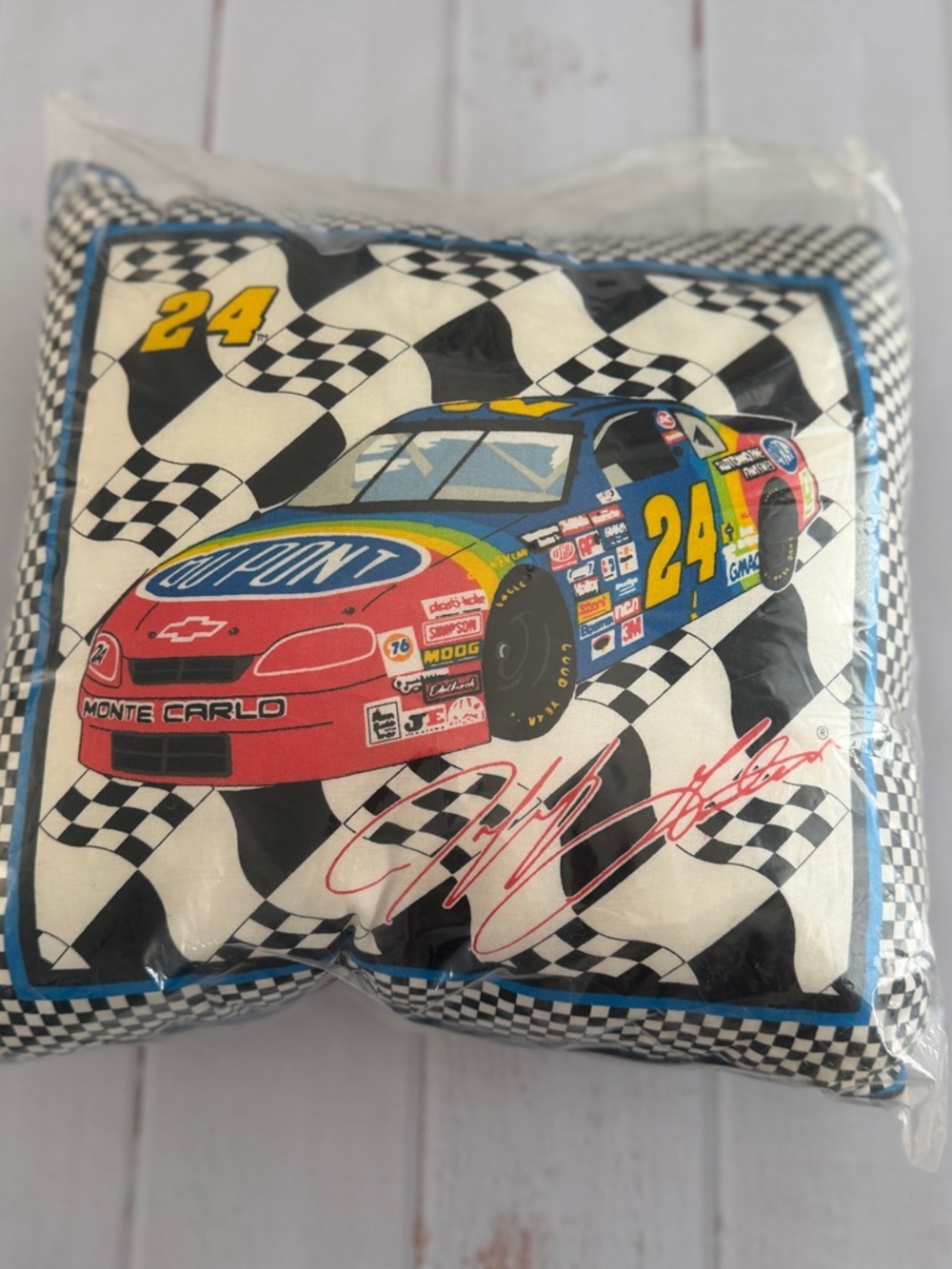 Jeff Gordon #24 NASCAR Dupont Monte Carlo Racing Pillow - New Sealed